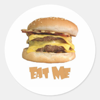 Cheeseburger - Eat Me Classic Round Sticker