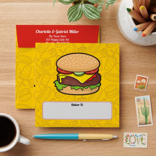 Cheeseburger Envelope (Desk)