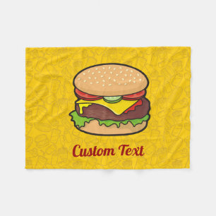 Cheeseburger Fleece Blanket