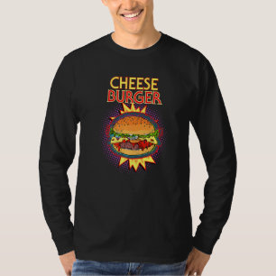 Cheeseburger French Fry Hamburger Food Flash T-Shirt