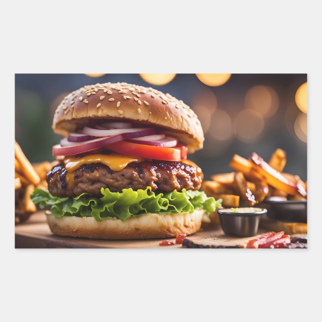 Cheeseburger & Fries Sticker (Front)