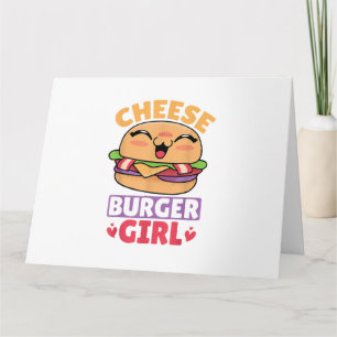 Cheeseburger Girl, Hamburger Women and Cheeseburge Card