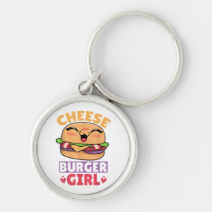 Cheeseburger Girl, Hamburger Women and Cheeseburge Keychain