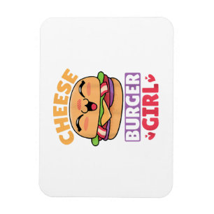 Cheeseburger Girl, Hamburger Women and Cheeseburge Magnet