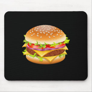 Cheeseburger Hamburger Burger Funny Food Halloween Mouse Pad