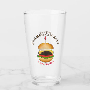 Cheeseburger Hamburger Burger Picnic Barbecue BBQ Glass