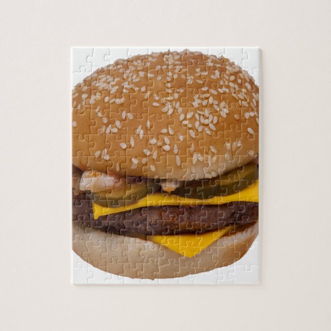 Cheeseburger On Sesame Seed Bun Jigsaw Puzzle (Vertical)