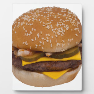 Cheeseburger On Sesame Seed Bun Plaque