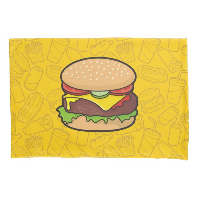 Cheeseburger Pillowcase (Front)
