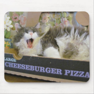 Cheeseburger Pizza and a Nap Mouse Pad
