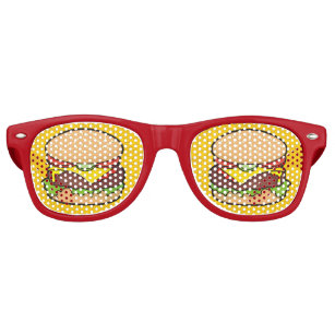 Cheeseburger Retro Sunglasses