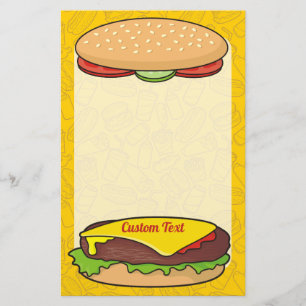 Cheeseburger Stationery
