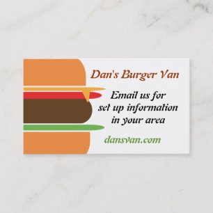 Cheeseburger themed business card