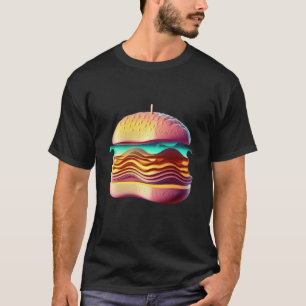 Cheeseburger Vaporwave Retrowave Aesthetic T-Shirt