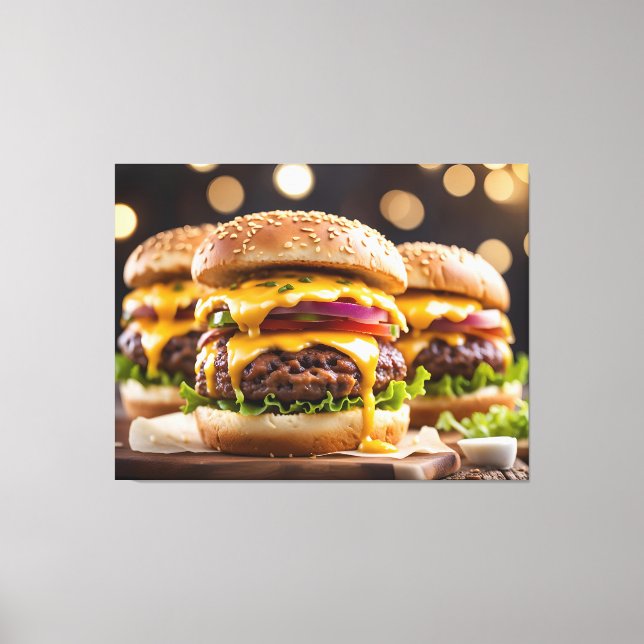Cheeseburgers Canvas Print (Front)