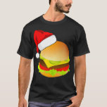 Cheeseburgers Hamburger Santa Hat Matching Christm T-Shirt<br><div class="desc">Cheeseburgers Hamburger Santa Hat Matching Christmas Pajama  .Christmas,  happy,  family,  xmas.</div>