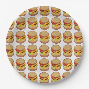 CHEESEBURGERS PAPER PLATE