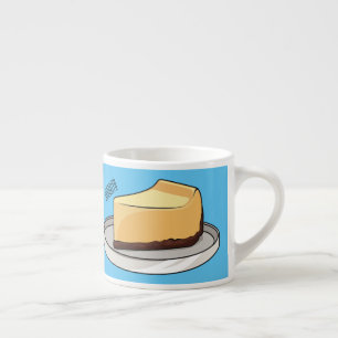 Cheesecake cartoon illustration espresso cup