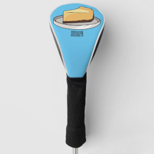Cheesecake cartoon illustration golf head cover