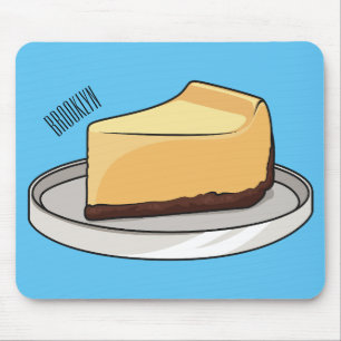 Cheesecake cartoon illustration mouse pad