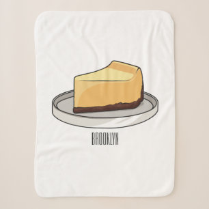 Cheesecake cartoon illustration sherpa blanket