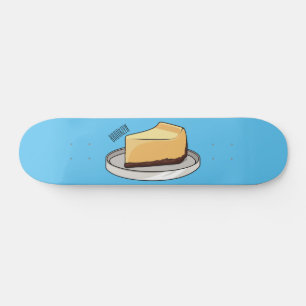Cheesecake cartoon illustration skateboard