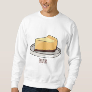 Cheesecake cartoon illustration sweatshirt