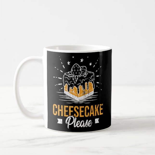 Cheesecake Please Funny Cheese   Eater Graphic  Coffee Mug (Left)