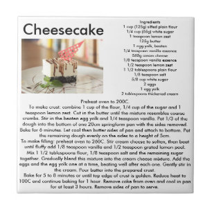 Cheesecake Recipe Kitchen Tile