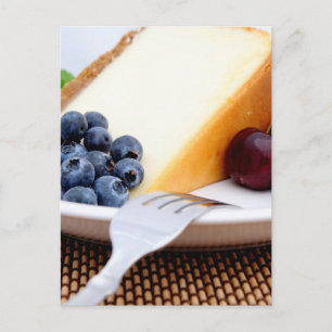 Cheesecake With Fruit Postcard
