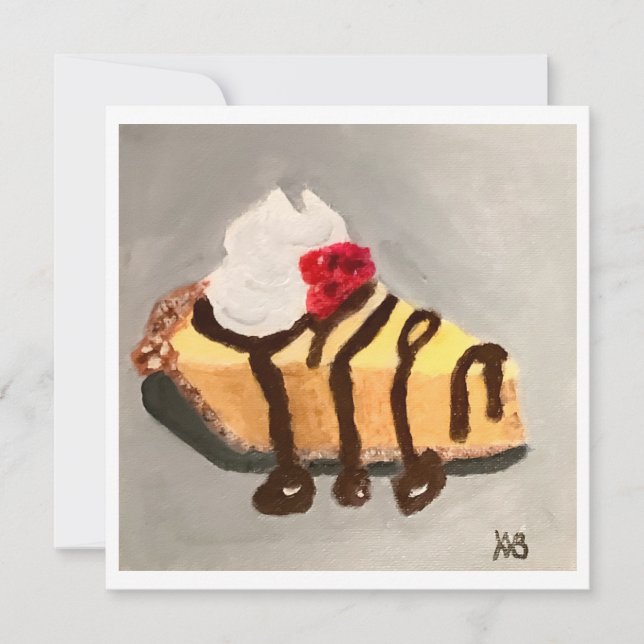 Cheesecake with Raspberries Card (Front)