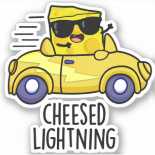Cheesed Lightning Funny Cheese Pun 