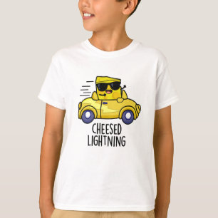 Cheesed Lightning Funny Cheese Pun  T-Shirt