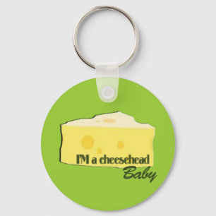 cheesehead baby keychain