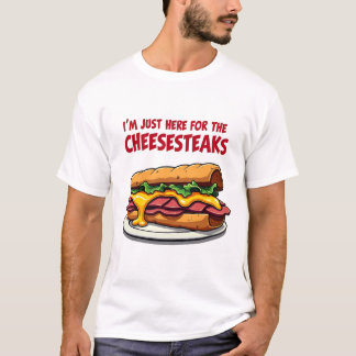 Cheesesteak Addict Joke Meat and Cheese Lover Fun T-Shirt
