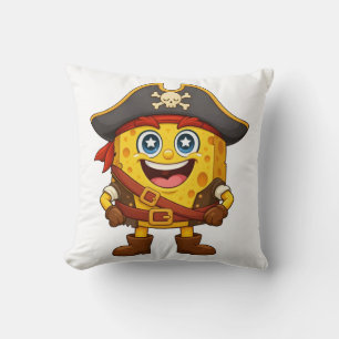 CheeseSunny Pirate – Cute Kawaii T-Shirt Throw Pillow