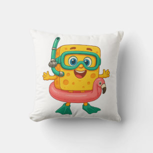 CheeseSunny™ – Summer Series by MiniSnackWorld Throw Pillow