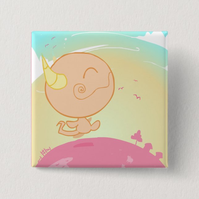 Cheesezilla 2 Inch Square Button (Front)