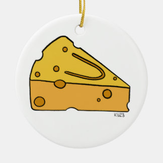 Cheesin' Cutie Cheese Ceramic Ornament