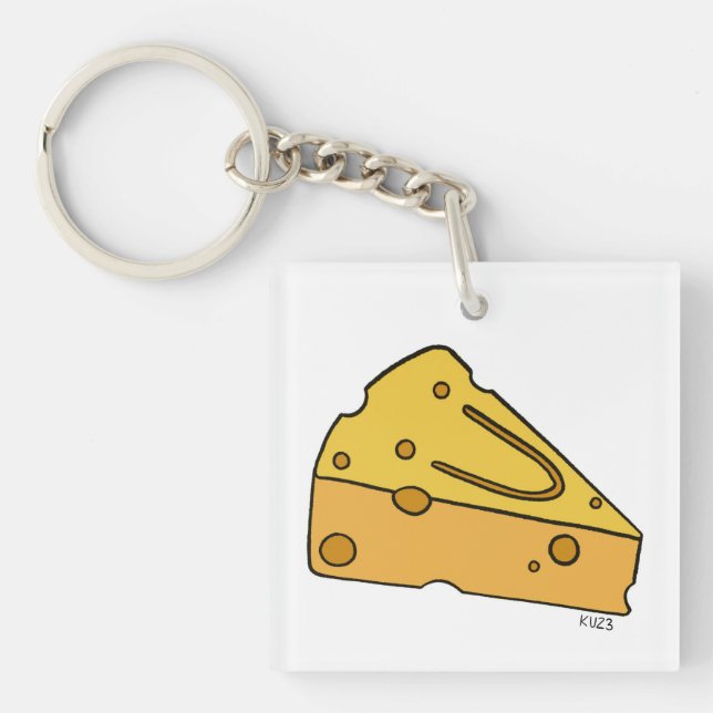Cheesin’ Cutie Cheese Keychain (Front)