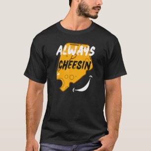 Cheesing Happy graphic T-Shirt