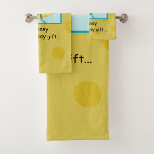 Cheesy Boss's Day, Holiday, Humour Bath Towel Set