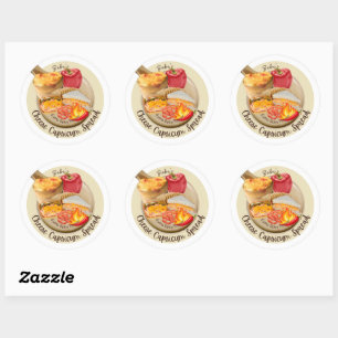 Cheesy capsicum extra spicy flavour sticker