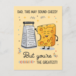 Cheesy Cheese Dad Funny Birthday Father's Day Postcard