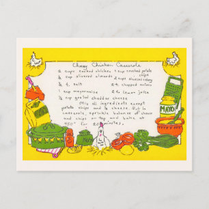 Cheesy Chicken Casserole Recipe Postcard