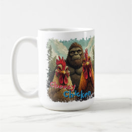"Cheesy Chicken Selfies Bigfoot" Photo Op Coffee Mug