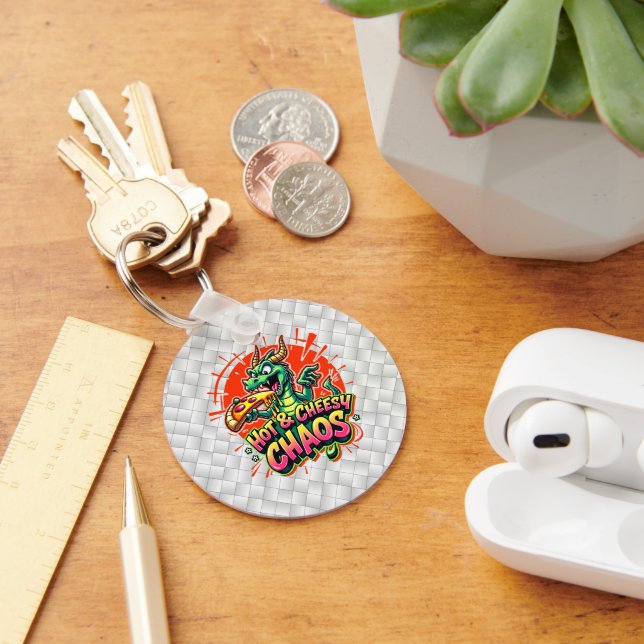 Cheesy Dragon Delight Keychain (Desk)