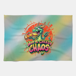 Cheesy Dragon Delight Kitchen Towel