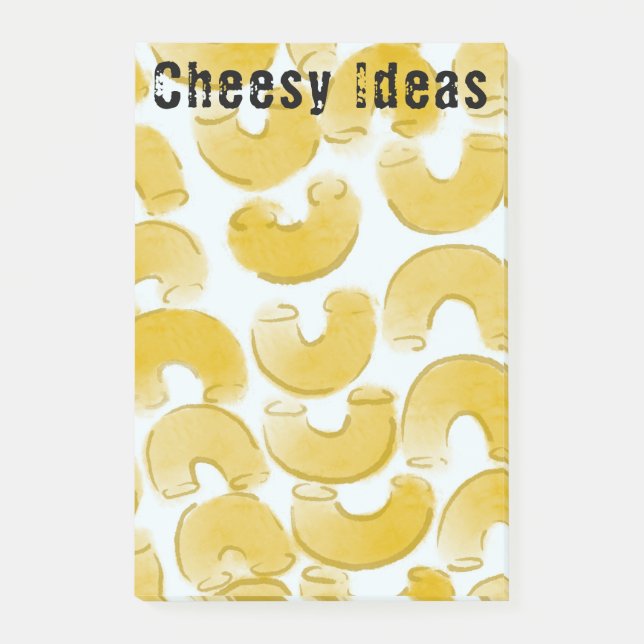 Cheesy Ideas Macaroni Pun Post-it Notes (Front)