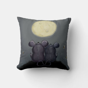 Cheesy Moon Throw Pillow